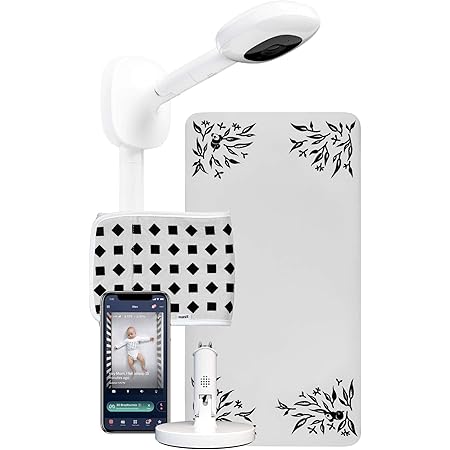 Nanit Pro Complete Baby Monitoring System Bundle – Includes 1080p Camera, Travel Multi-Stand, Smart Sheets Crib Sheet, Breathing Wear Band - Tracks Infant Sleep, Breathing Motion, and Height