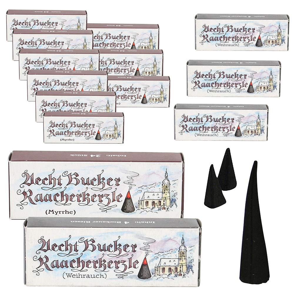 14 x Echt Bucker Räucherkerzen - 10 x Weihrauch + 4 x Weihrauch Riesen