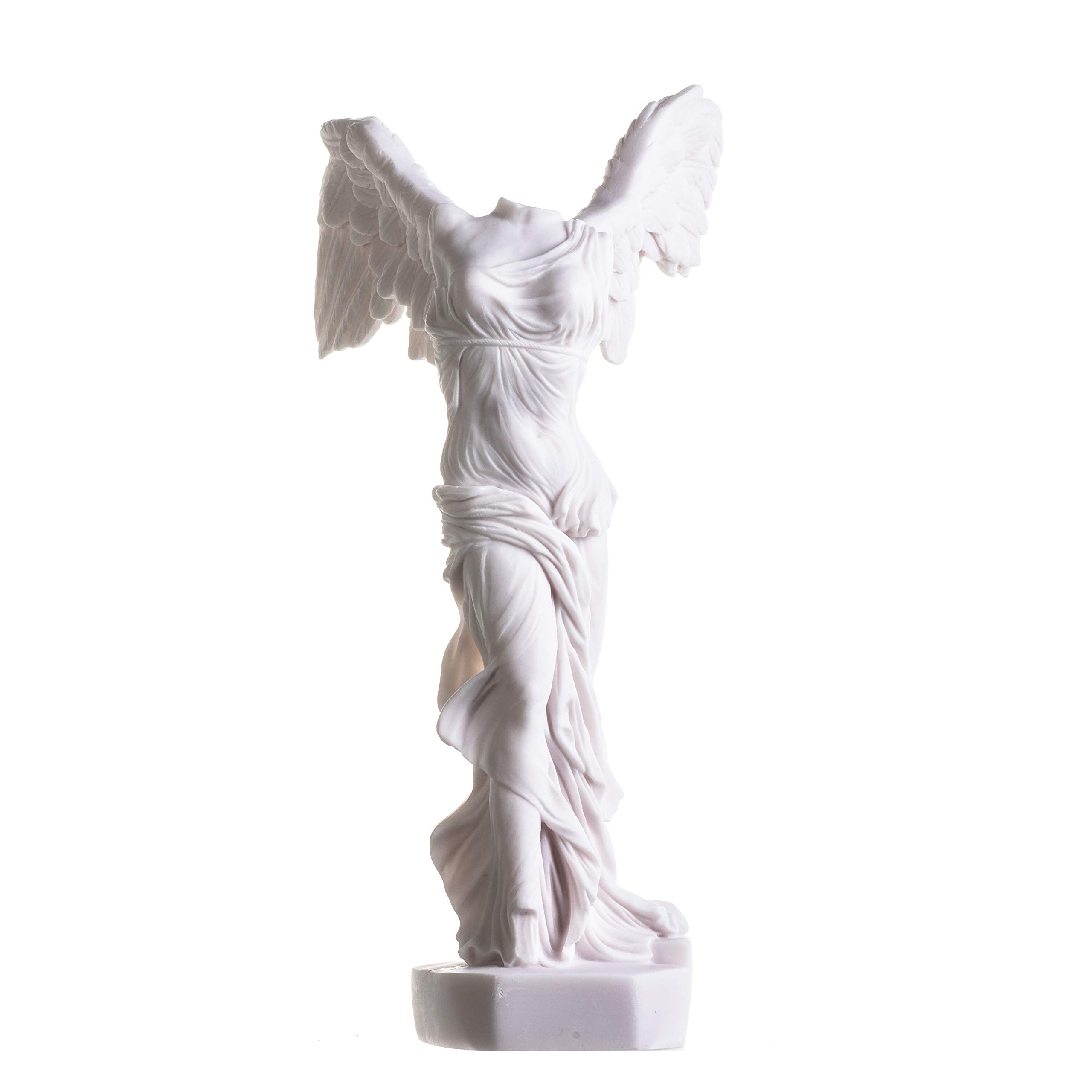 Statua Alata Vittoria di Samotrazia Alabastro Antiche Rovine Museo del Louvre Figura 35 cm