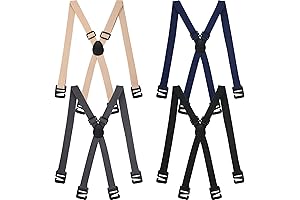 4 Pcs Hidden Suspenders for Men Hidden Suspenders Adjustable Under Clothing Undergarment Suspenders