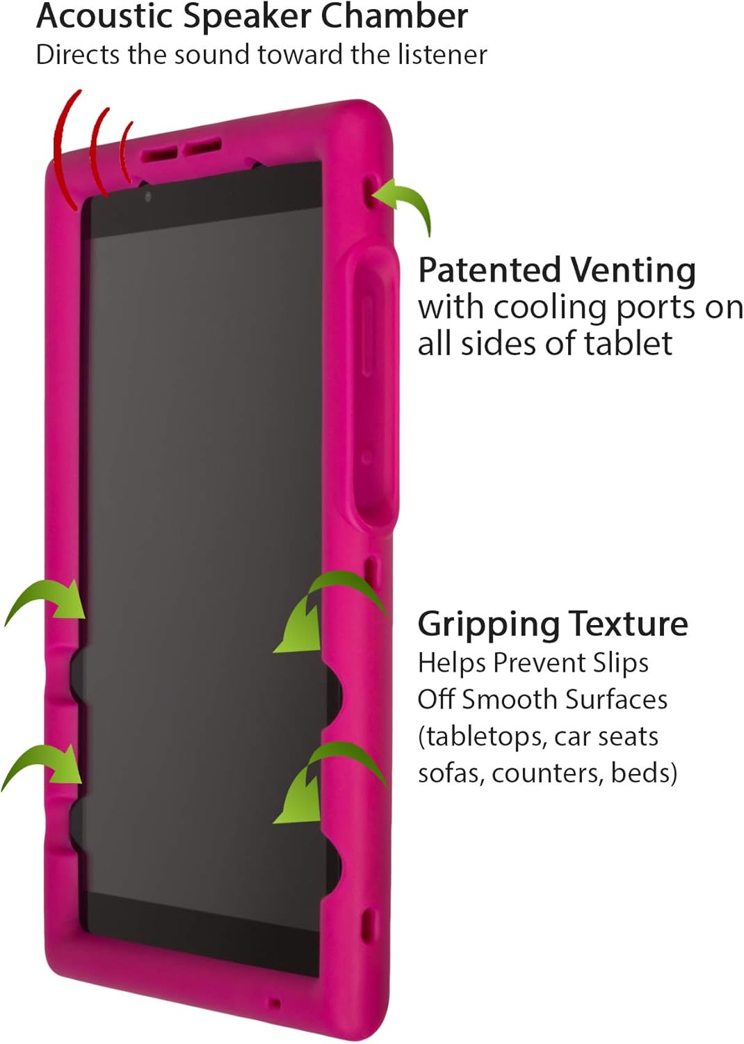 Authentic Crazy Deals BobjGear Bobj Rugged Tablet Case for Lenovo Tab E8 TB-8304F, TB-8304F1, TB-8304N, TB-8304 Kid Friendly (Gotcha Green)