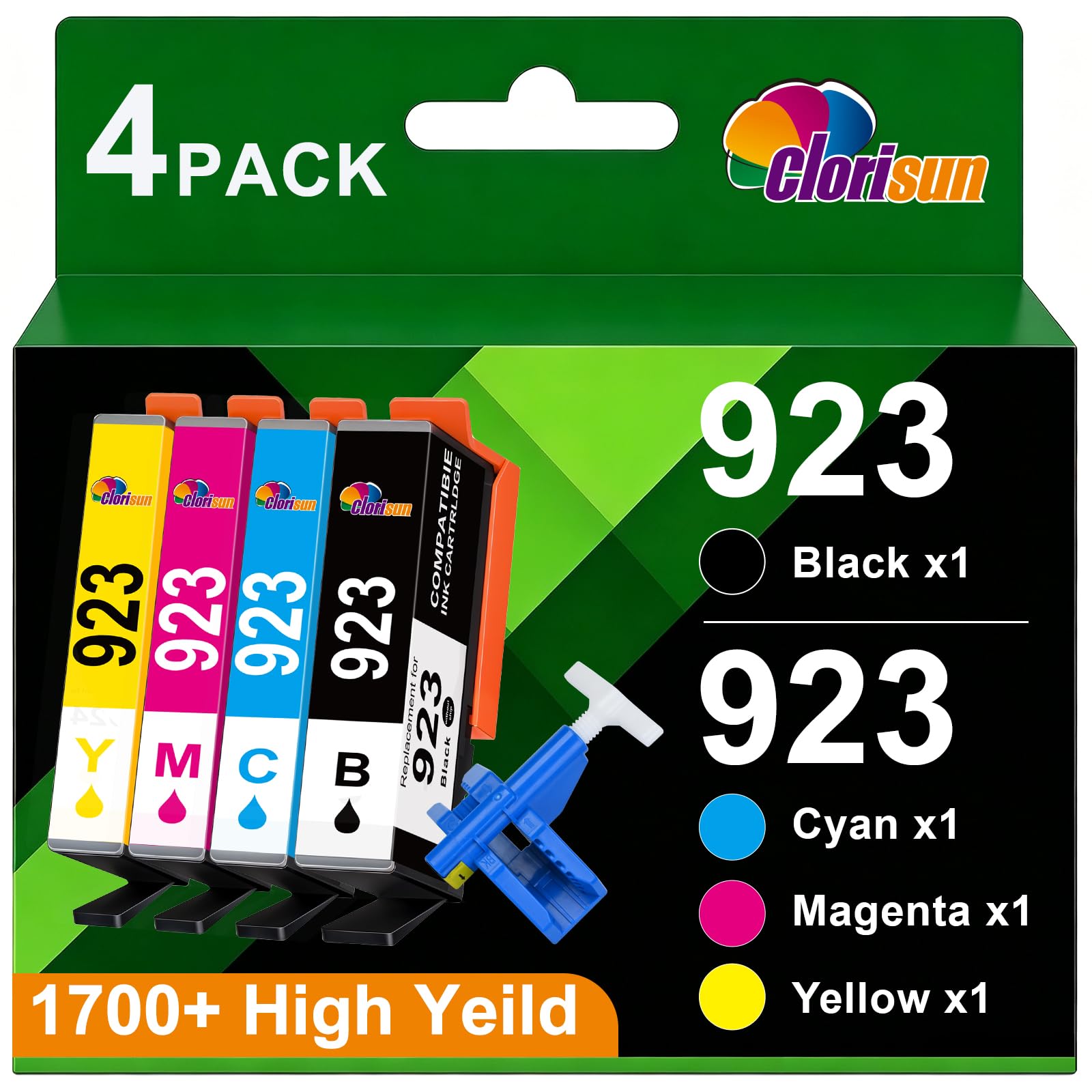 Photo 1 of Clorisun Ink Cartridges Combo Pack Replacement for Ink Cartridges 4 Pack