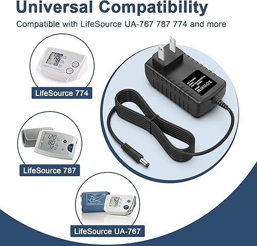 Miniatura 4 de PK-Power Adaptador de CA para LifeSource UA-767, 787 y 774 Series Monitor de presión arterial digital Plus Partes TB233  TB233  TB-233  TB181  TB181