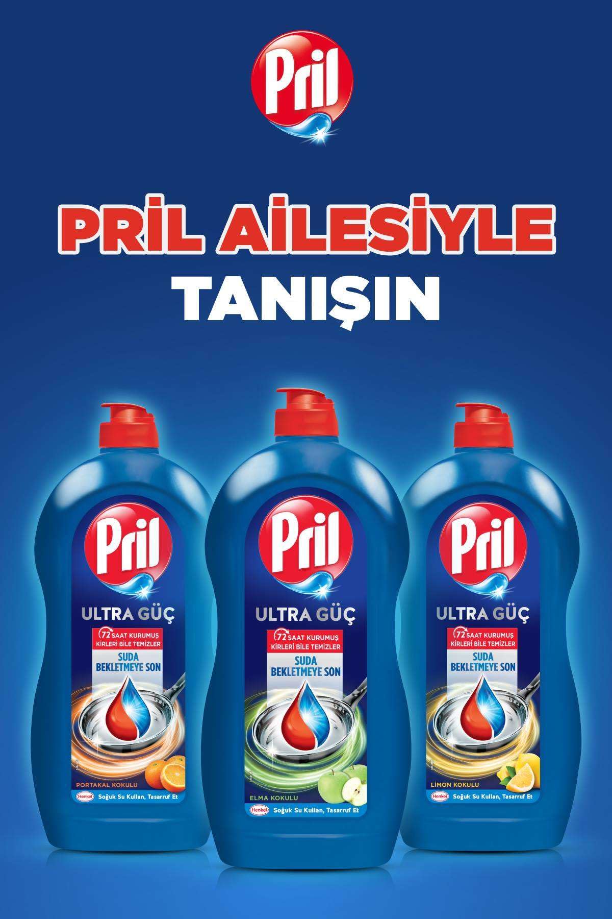 Pril Elde Yıkama Sıvı Bulaşık Deterjanı 1350g Amasya Elması, Amasya Elması 1.35kg