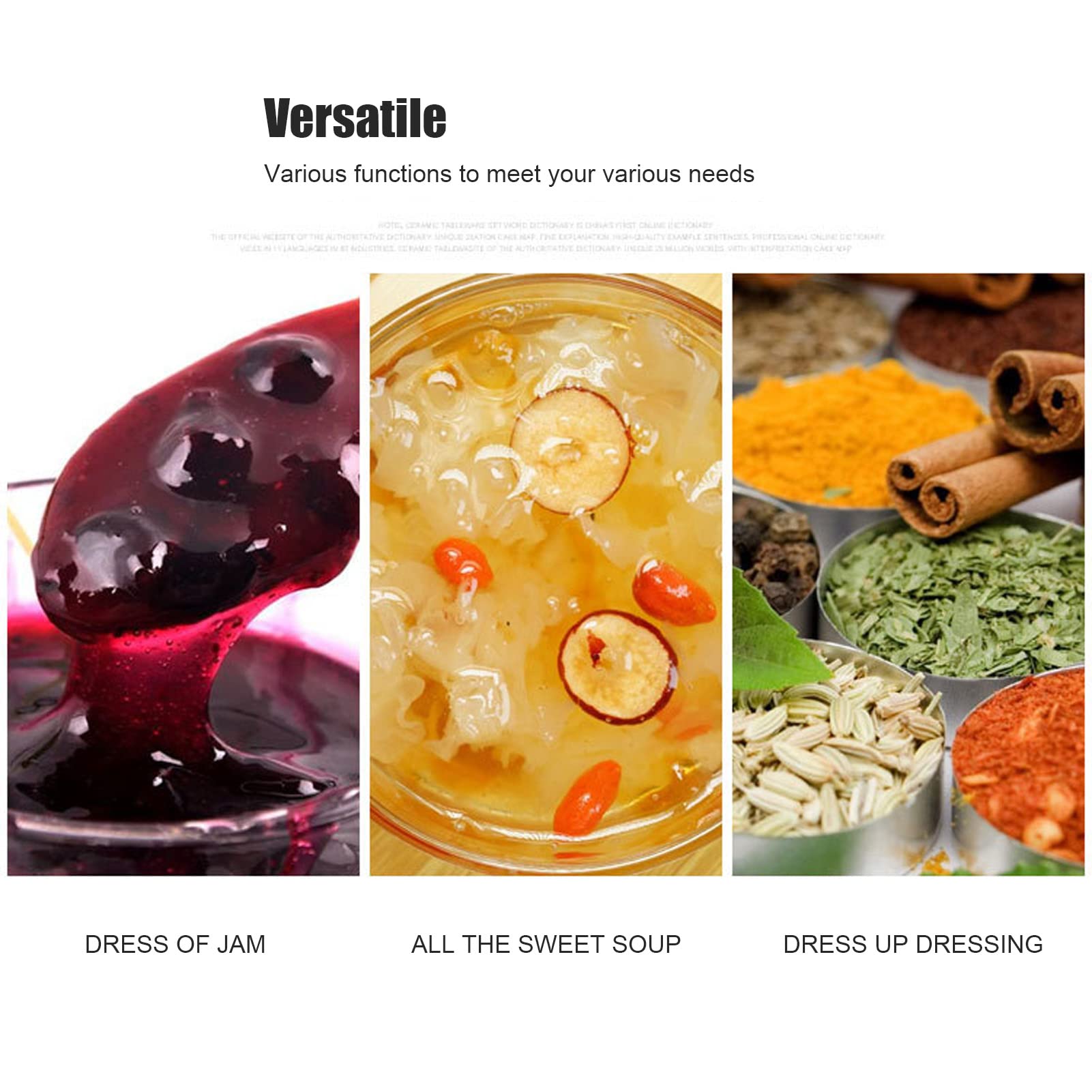 Dispensador de condimentos de acero inoxidable, soporte ajustable para mermeladas y especias para restaurantes, tiendas de té, salsas y frutas, 2,2 L + 1,6 L de capacidad y versátil