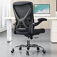 Vista 14 de Silla de oficina ergonómica, sillas de escritorio para computadora cómodas, silla de juegos de respaldo alto de malla con soporte lumbar ajustable