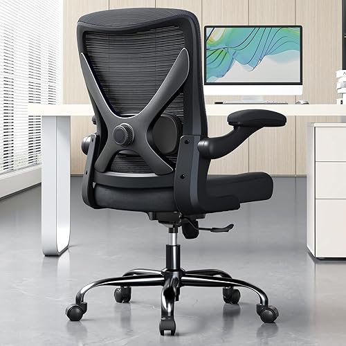 Ergonomic Office Chair with Lumbar Support - Adjustable Computer Desk Chairs for Home Office, Gaming, and Work - Comfortable and Supportive Desk