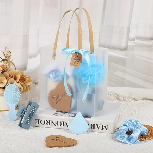 Miniatura 3 de Juego de 6 premios para baby shower para ganadores de juegos, esponjas de baño, corazón, corcho, diadema, cepillo para el cabello, caja de joyería,