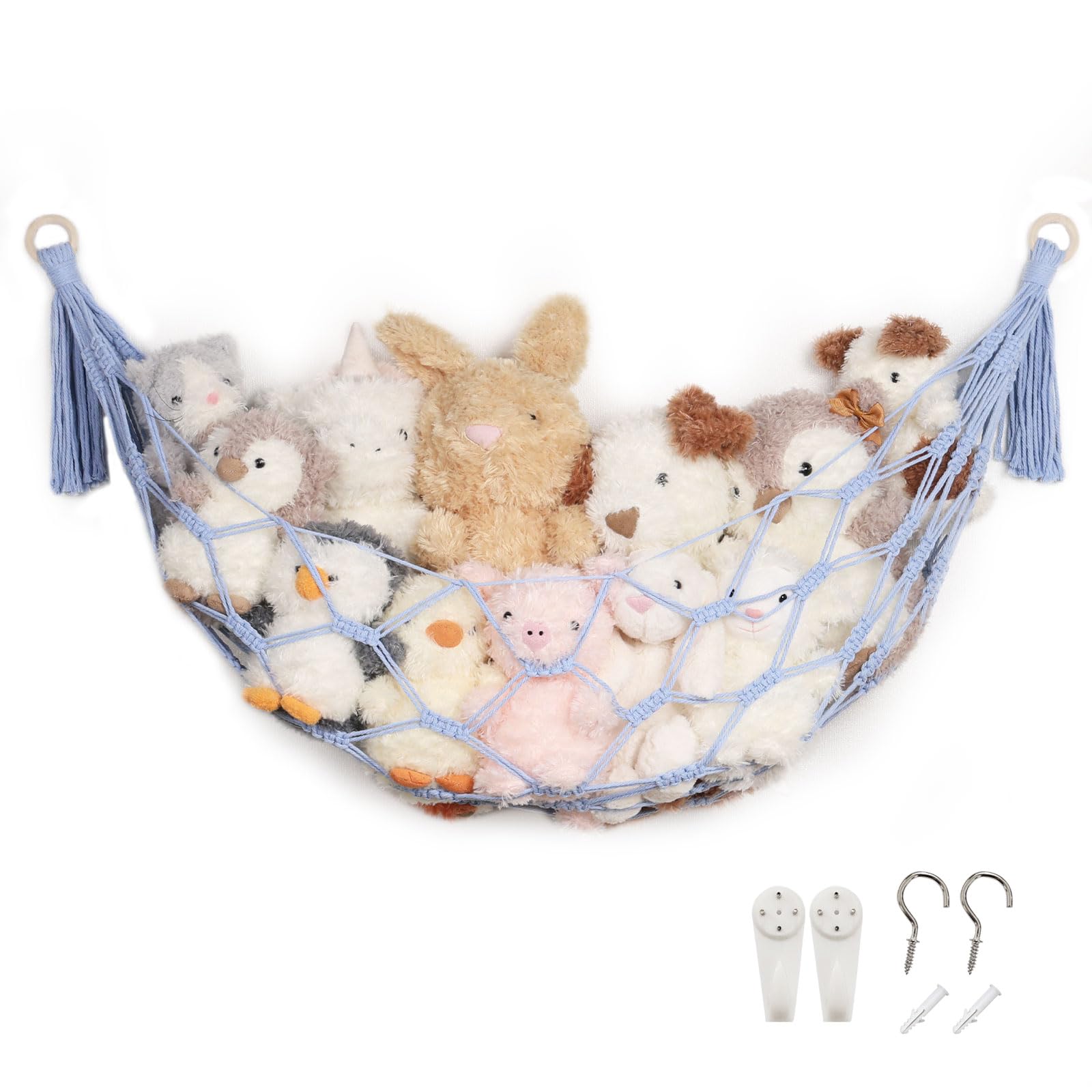 Le hamac de rangement pour animaux en peluche qui libère de l'espace au sol avec élégance