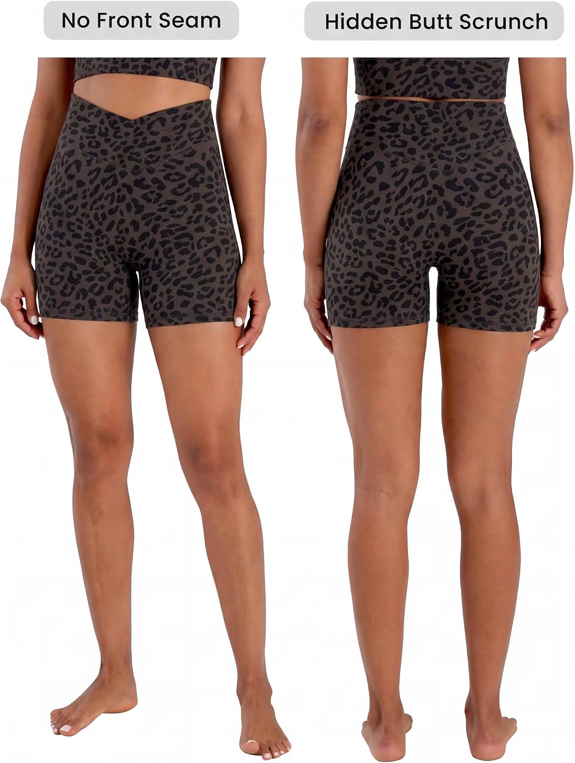 Sunzel Sunlissia Hidden Butt Lifting Scrunch Biker Shorts Women Crossover High Waist Workout Shorts with Tummy Control