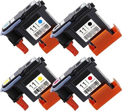 Upgrade 11 Printhead Compatible for HP 11 Designiet 100 120 500 800 Business Inkjet 1100 1200 C4810A C4811A C4812A C4813A Printer Replacement Part, with New Chips 11 Printhead