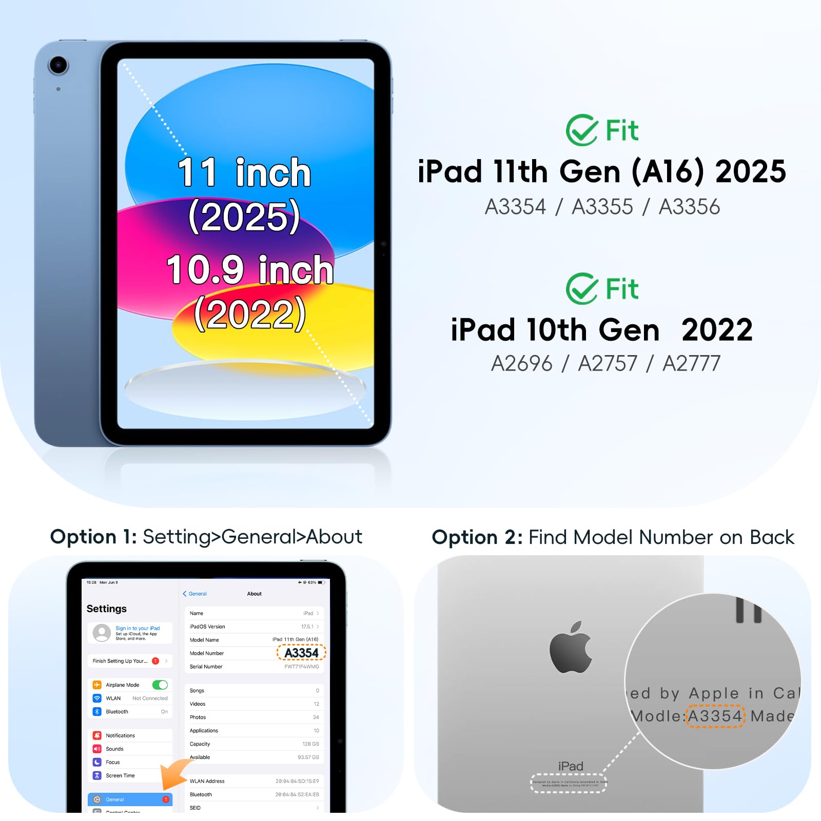 BATYUE Custodia per iPad 10°/11° generazione (A16), resistente, cinturino in pelle, supporto multi-angolo, protezione schermo integrata, portapenne, facile da pulire, ideale per uso personale e