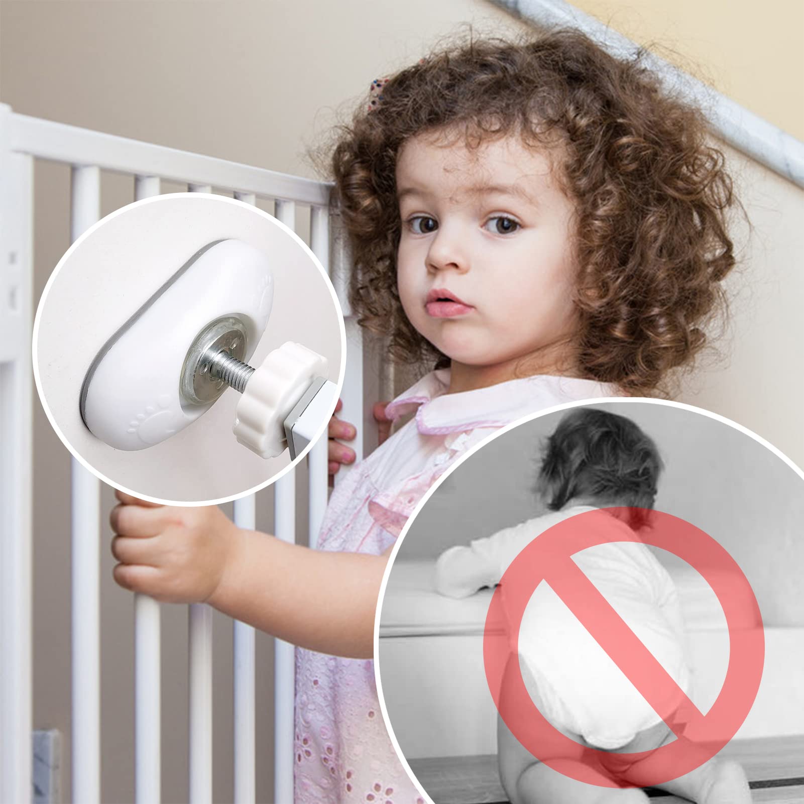 Protezione da parete per cancello bambino, confezione da 4, sicurezza per cancelli a pressione, porte, neonati e animali