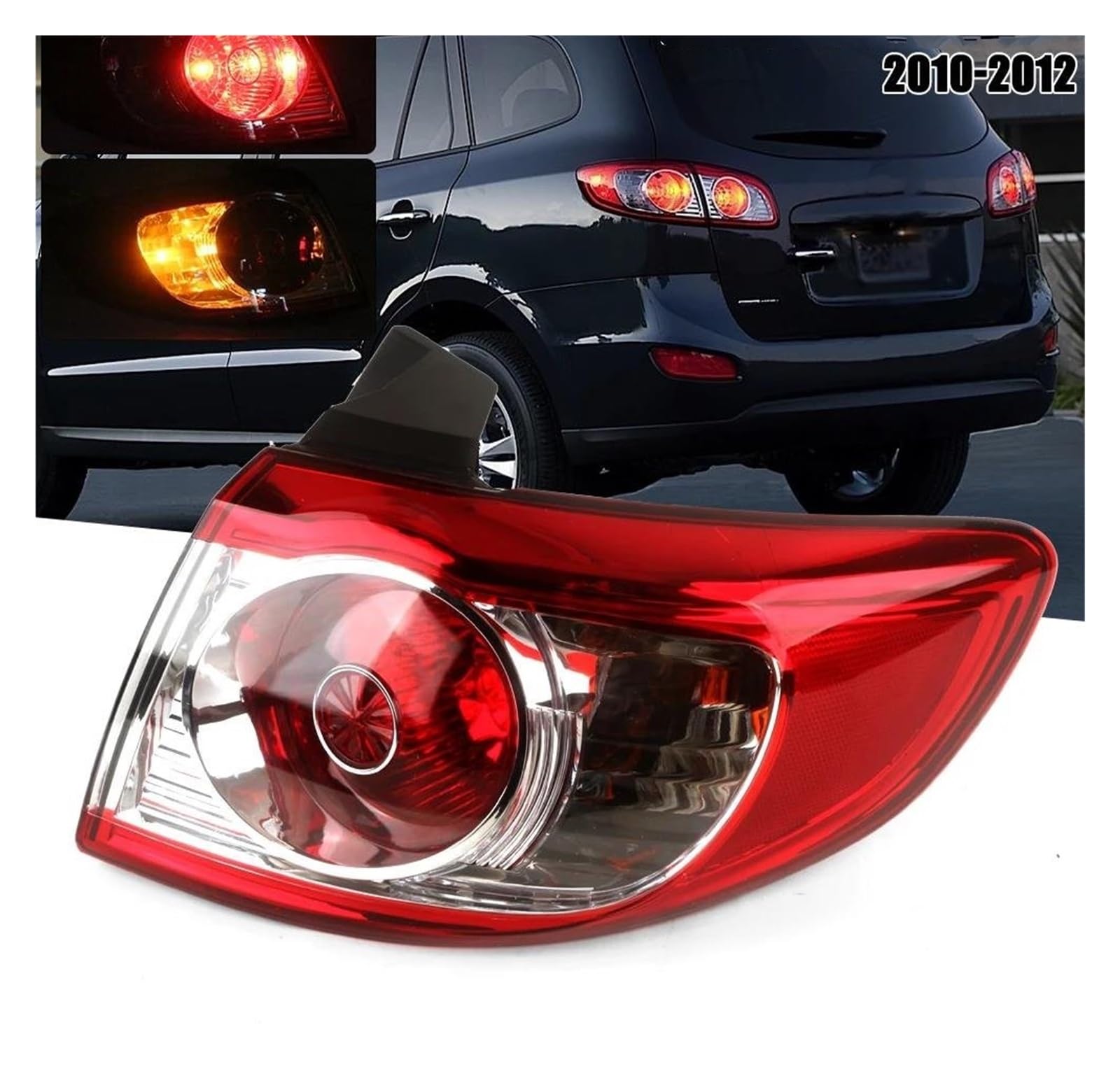 Luces Traseras Led Para Hyundai Para Santa Para Fe 2010-2012 Luz Trasera Lámpara De Freno Con Lado Izquierdo Derecho Intermitentes(Outside r)