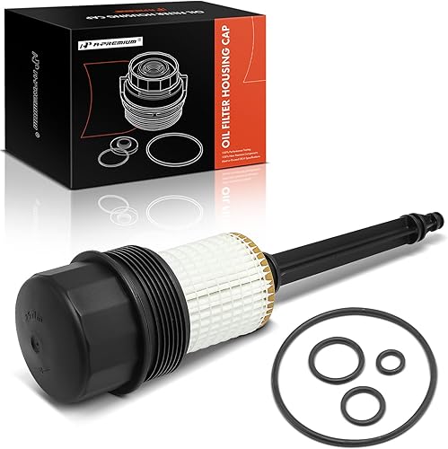 A-Premium Conjunto de tapa de carcasa de filtro de aceite compatible con Mercedes-Benz C240, C280, C32 AMG, C320, E320, E430, E500, CL500, CLK500,