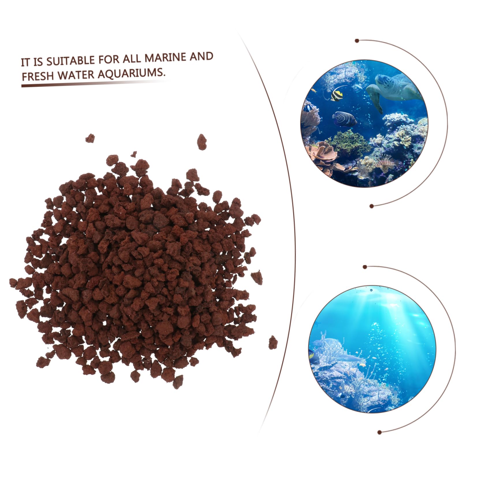 BESPORTBLE Piedra Volcánica 500 g Material Filtrante para Acuario Piedra para Pecera