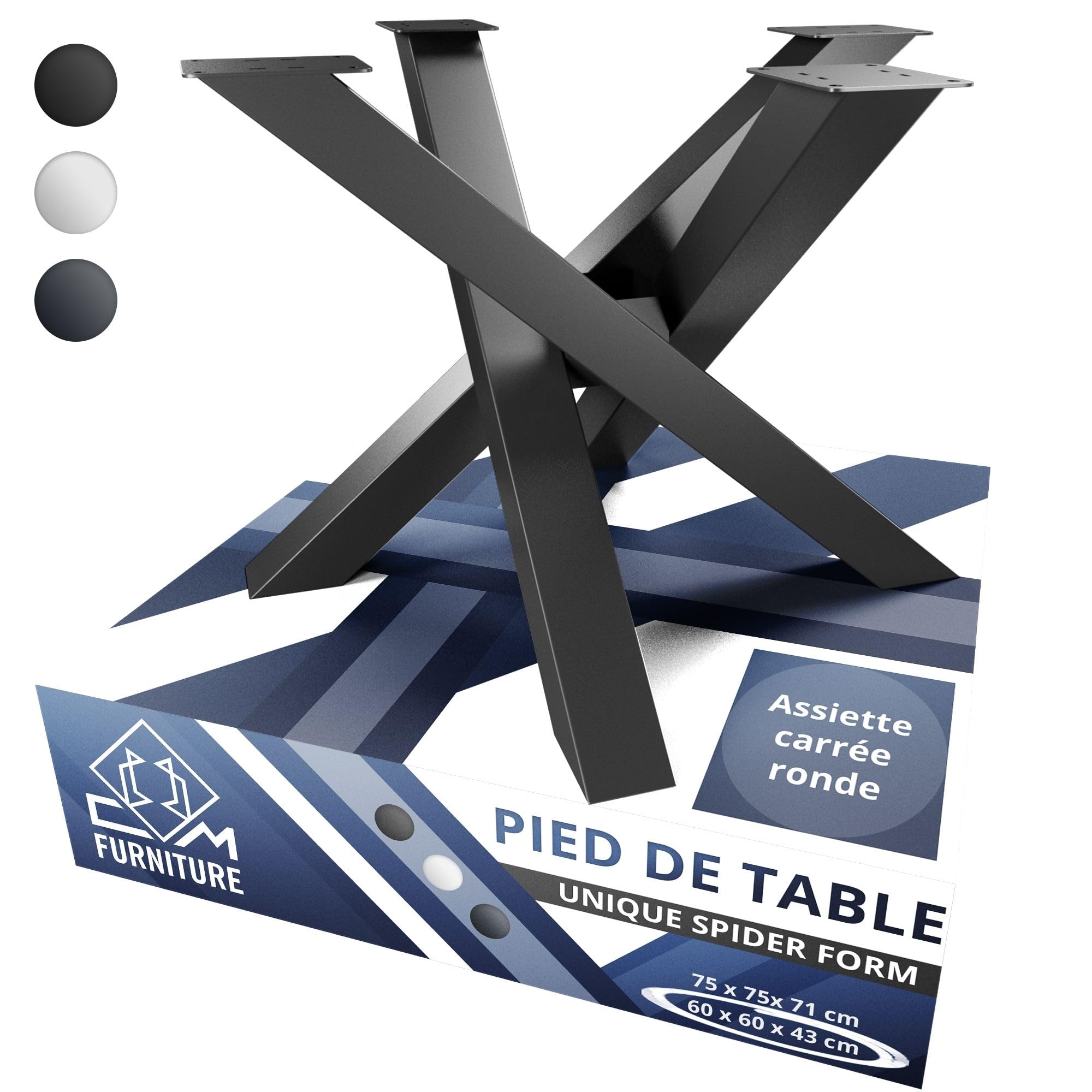 Stalen onderstel tafel - Diamond X leg - Nordstahl - Wood & Work