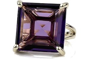 Artisan-crafted Amethyst Ring: A Symphony of Brilliance and Feminine Grace