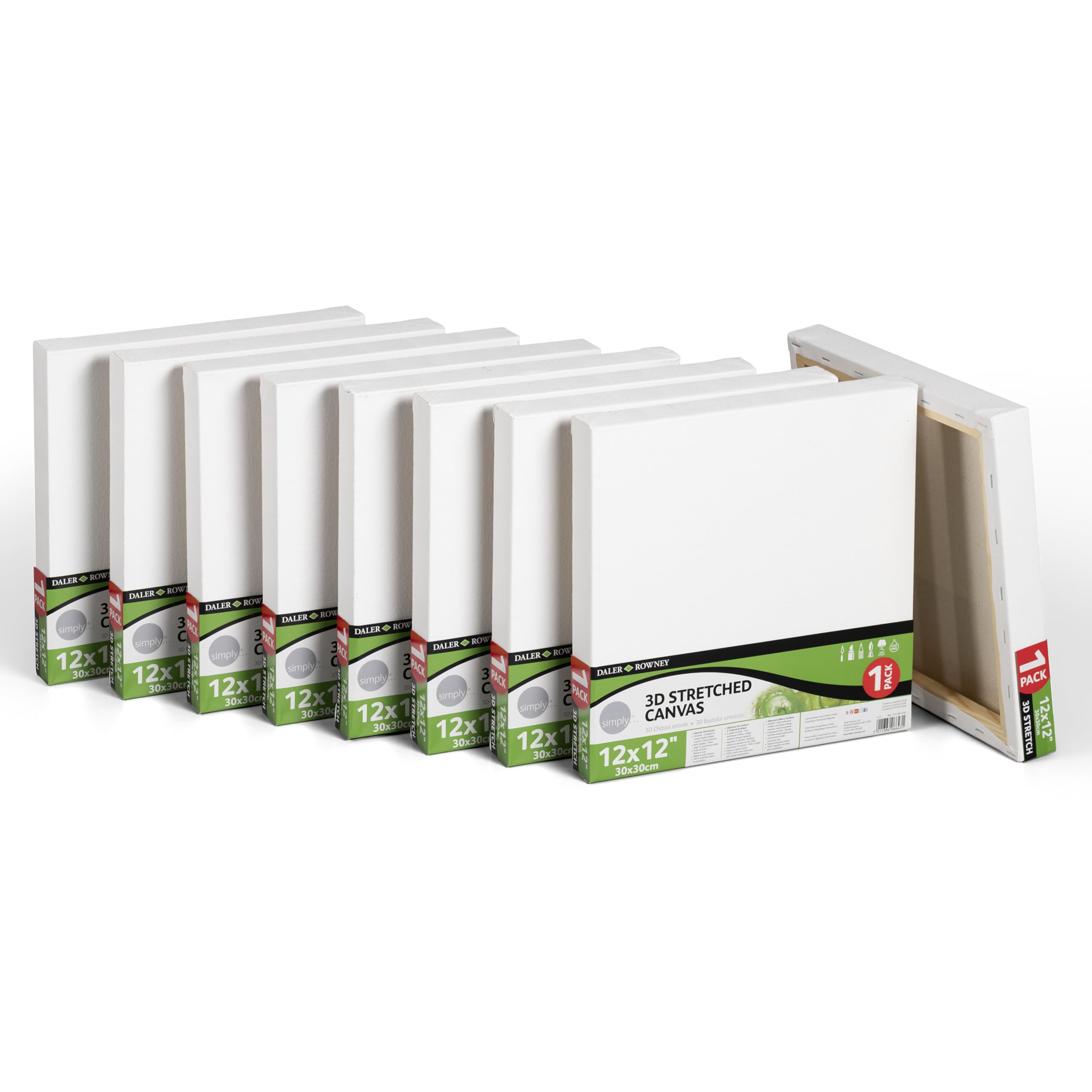 Toiles tendues blanches 3D Daler-Rowney pour décorer votre intérieur avec vos propres peintures