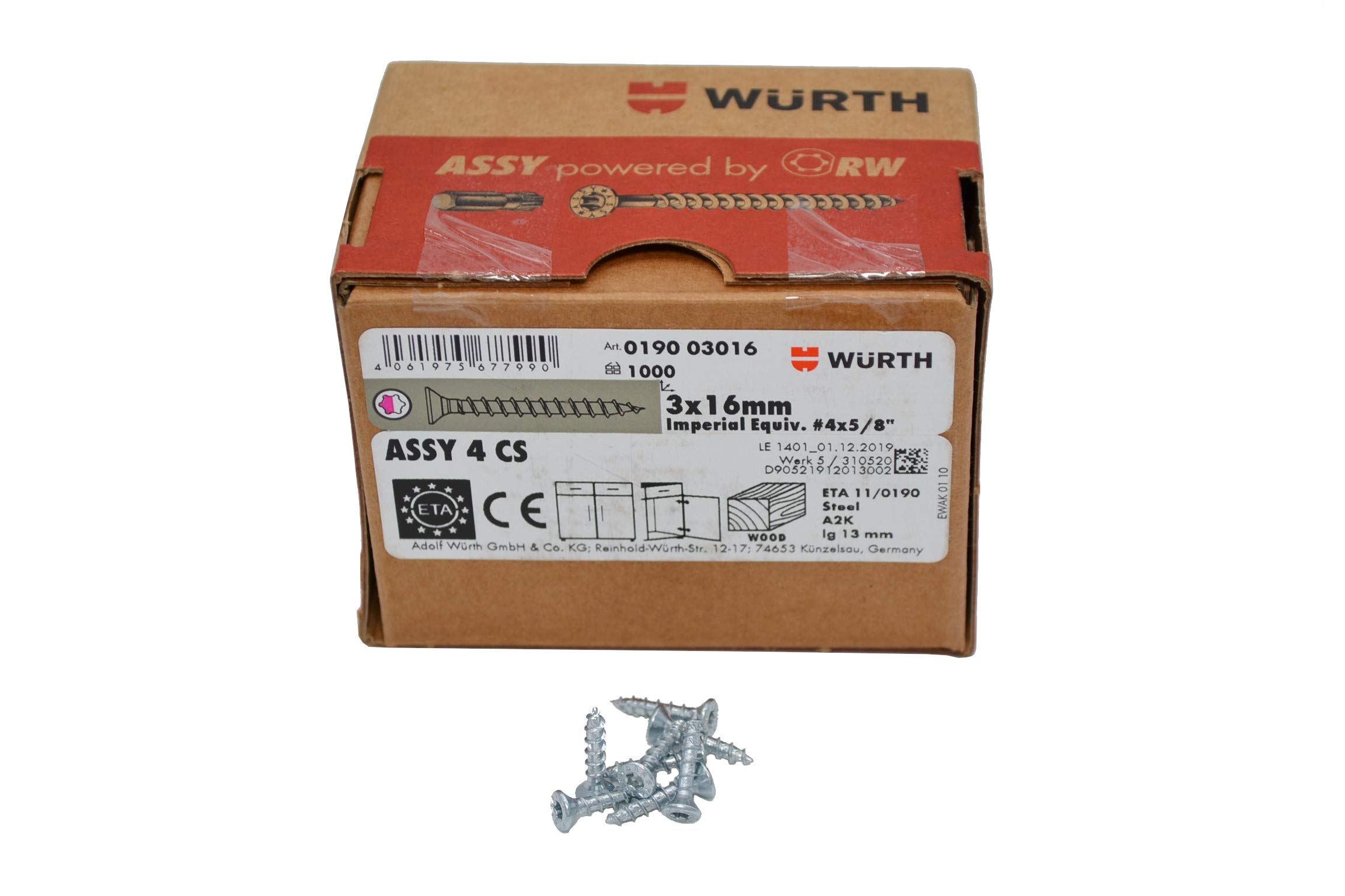 ASSY 4 CS acciaio zincato filettatura completa RW, SHR-SEKPF-HO-RW20-(A2K)-3,0X16/13