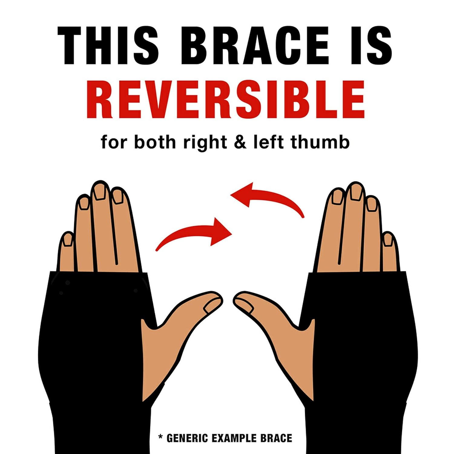 ACE Deluxe Thumb Stabilizer, Adjustable, Black, 1/Pack : Health & Household