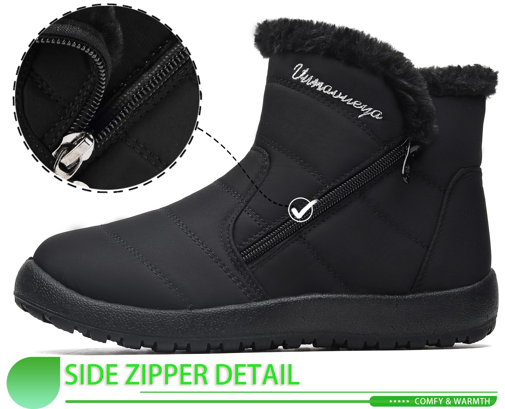 Vunavueya Stivali Donna Stivaletti Invernali Scarpe da Neve con Imbottitura Calda Stivali alla Caviglia Caldo Boots Scarpe 35-42