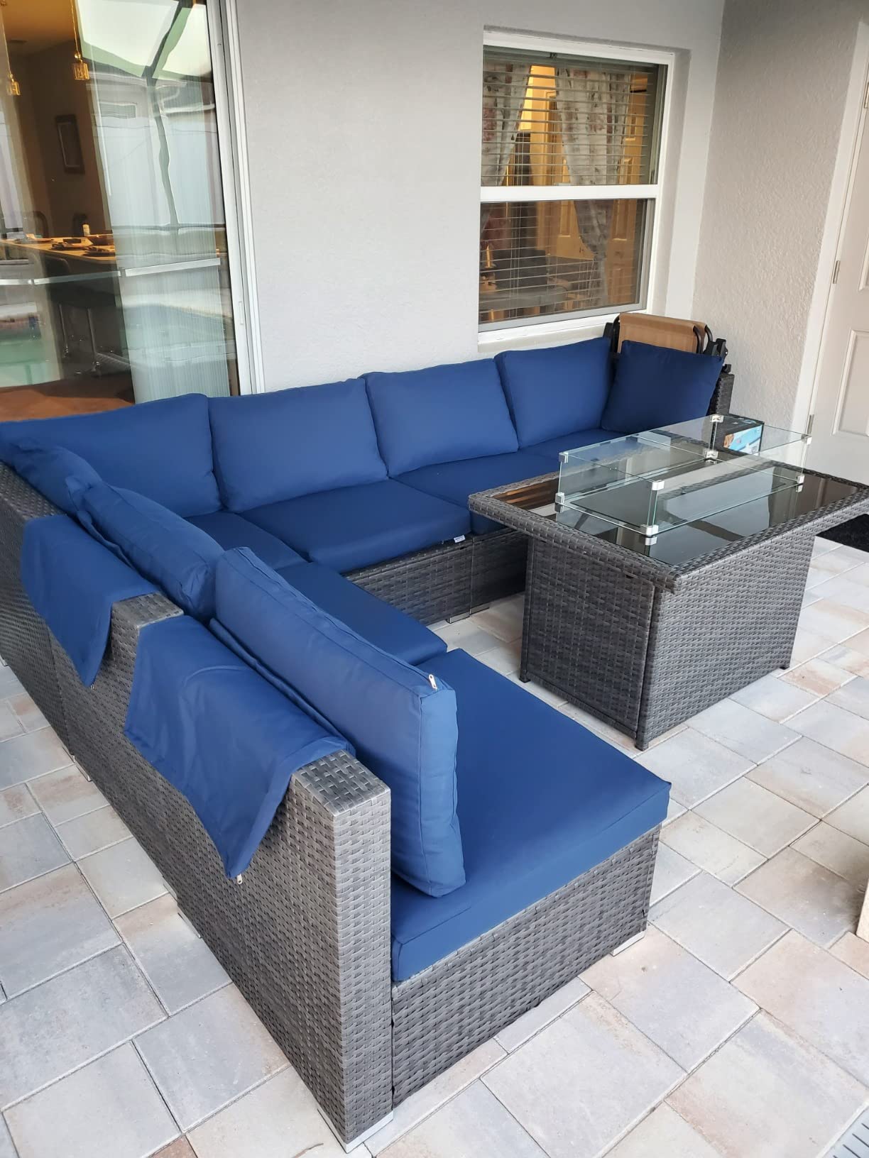 94/mo Finance NICESOUL® Large Size PE Rattan Outdoor Patio Furniture