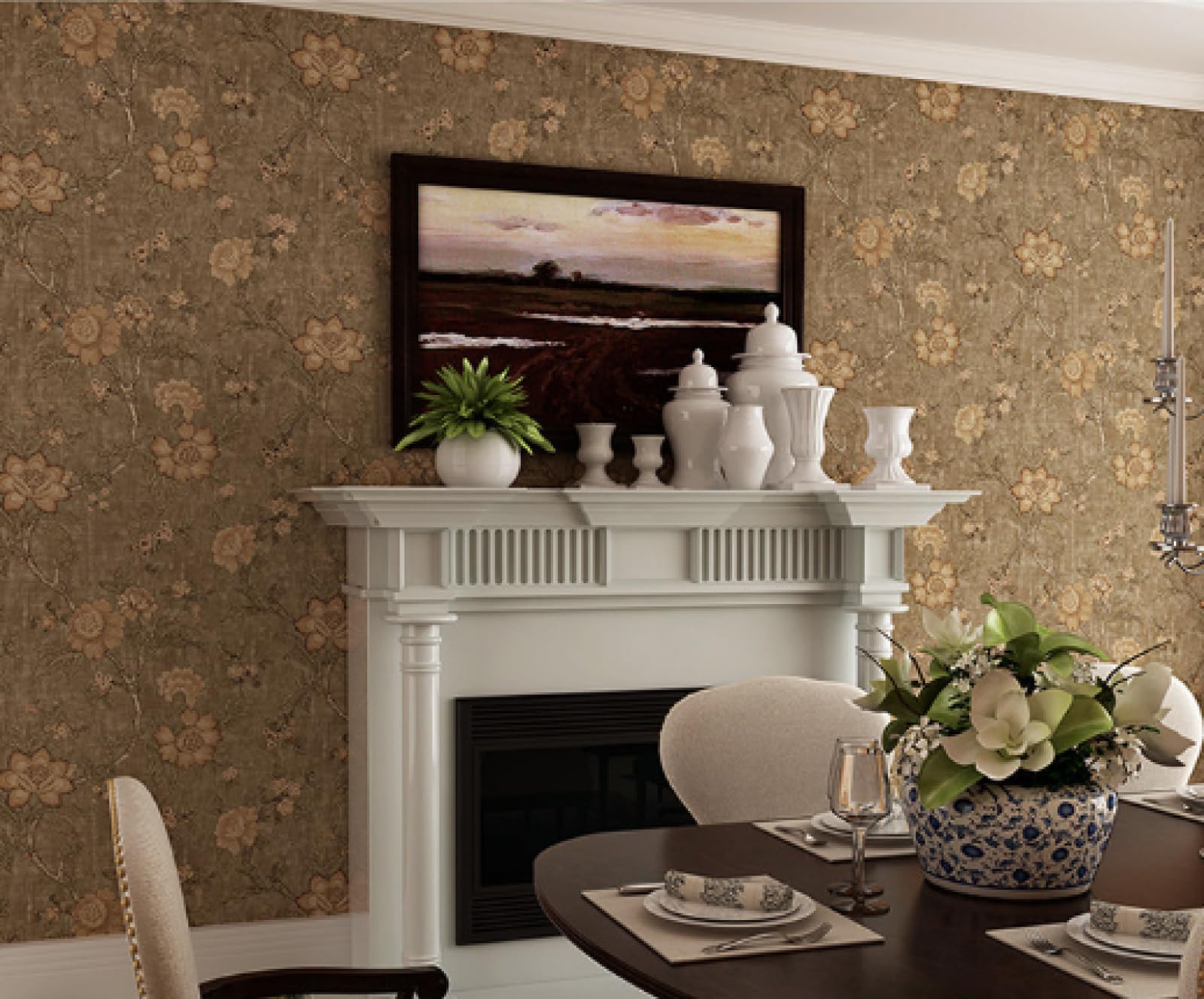 Europäische Geometrie Vliestapete, Modern Elegance 3D fürs Schlafzimmer