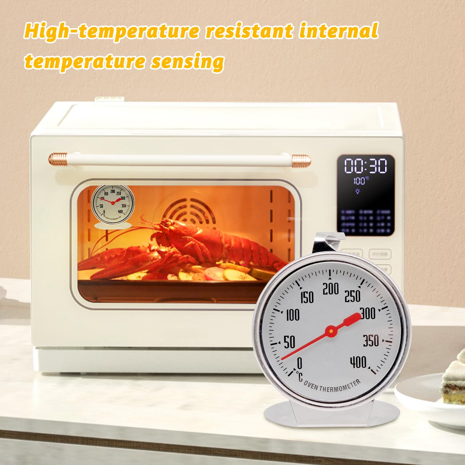 TONYSA Thermomètre De Four à Cadran Debout, Jauges De Température En