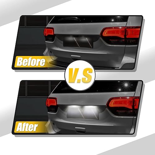 Miniatura 3 de X AUTOHAUX 1 par de luces LED para matrícula de coche, lámpara de número de automóvil, sin errores, luz blanca de repuesto para Mazda MX-5 Miata