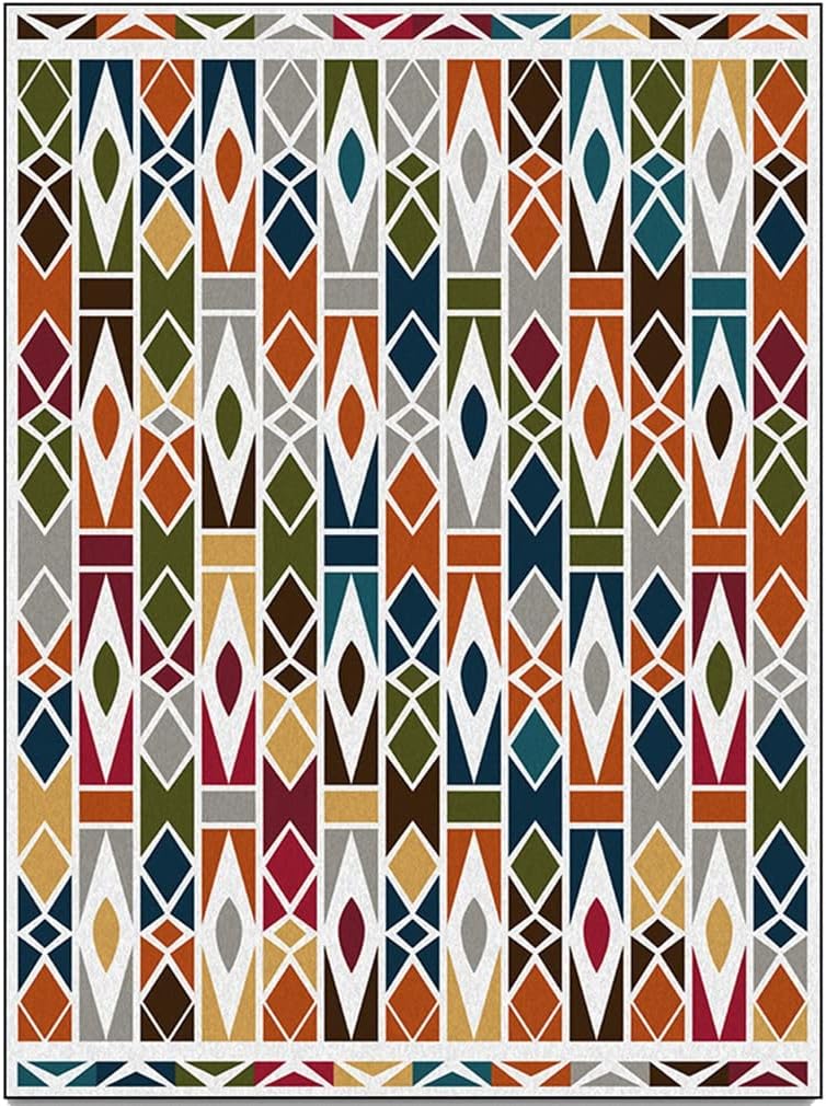 Modern Abstrac Area Rug Geometry Carpet for Farmhouse Bedroom Large Living Room Rugs Indoor Outdoor Door Mats Soft Non Slip Courtyard Kitchen Runner Decor Carpets 1.3' X 2'/Orange
