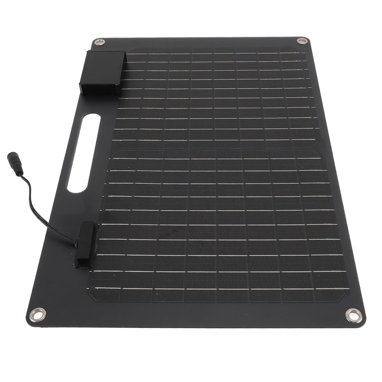 Generic Panneau Solaire Portable 100 W en Silicium Monocristallin Chargeur Haute efficacité Double Sorties USB 12 V 24 V Charge Rapide pour Camping en Plein Air, Camping-Car, Voyage en