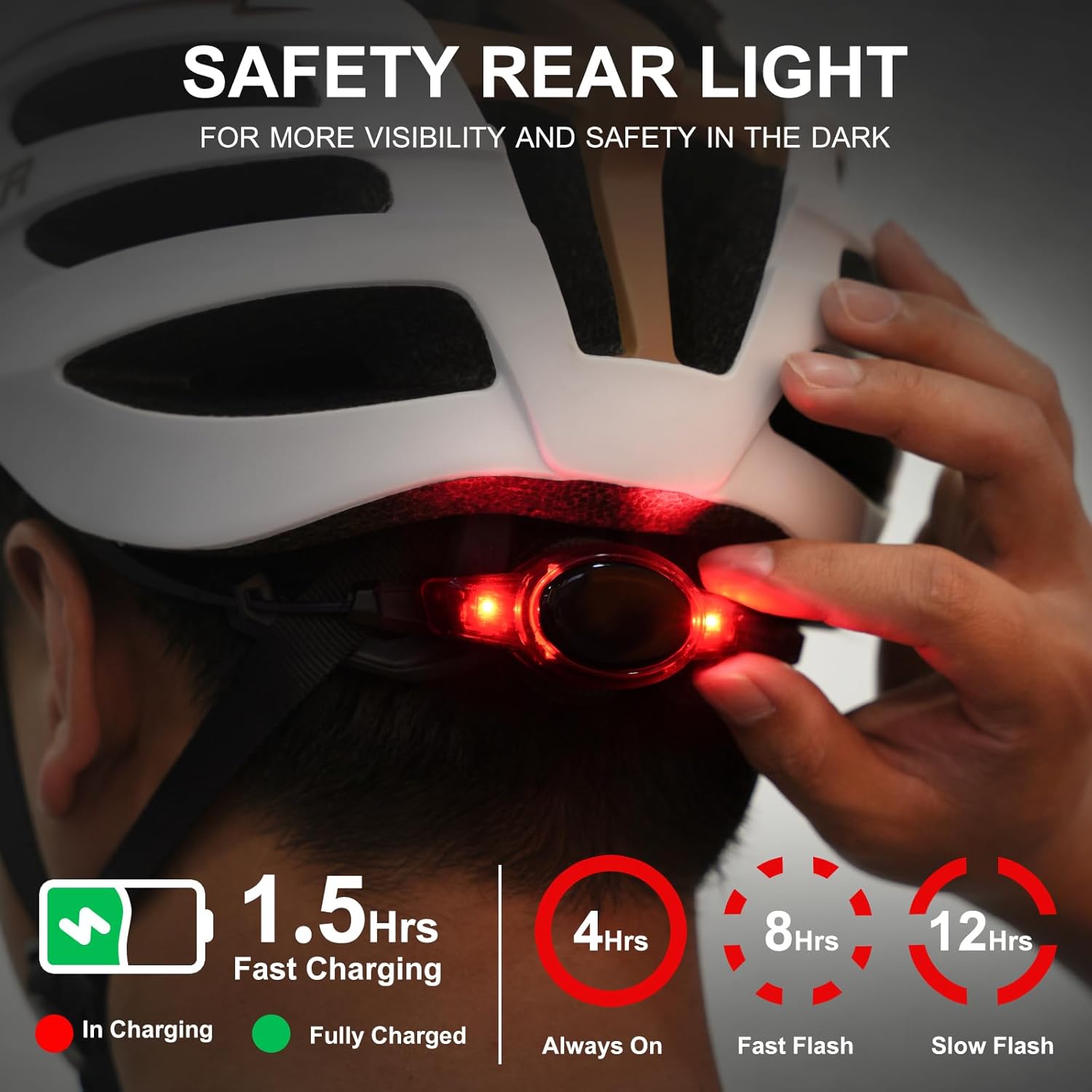 Lumdeer RC1 Bike Helmet for Adults - Superior 24 Airflow Road Cycling Bicycle Helmet Lightweight, USB Rechargeable Light, Ajustable Dial &Strap, Magnetic Goggles or Visor - Image 6