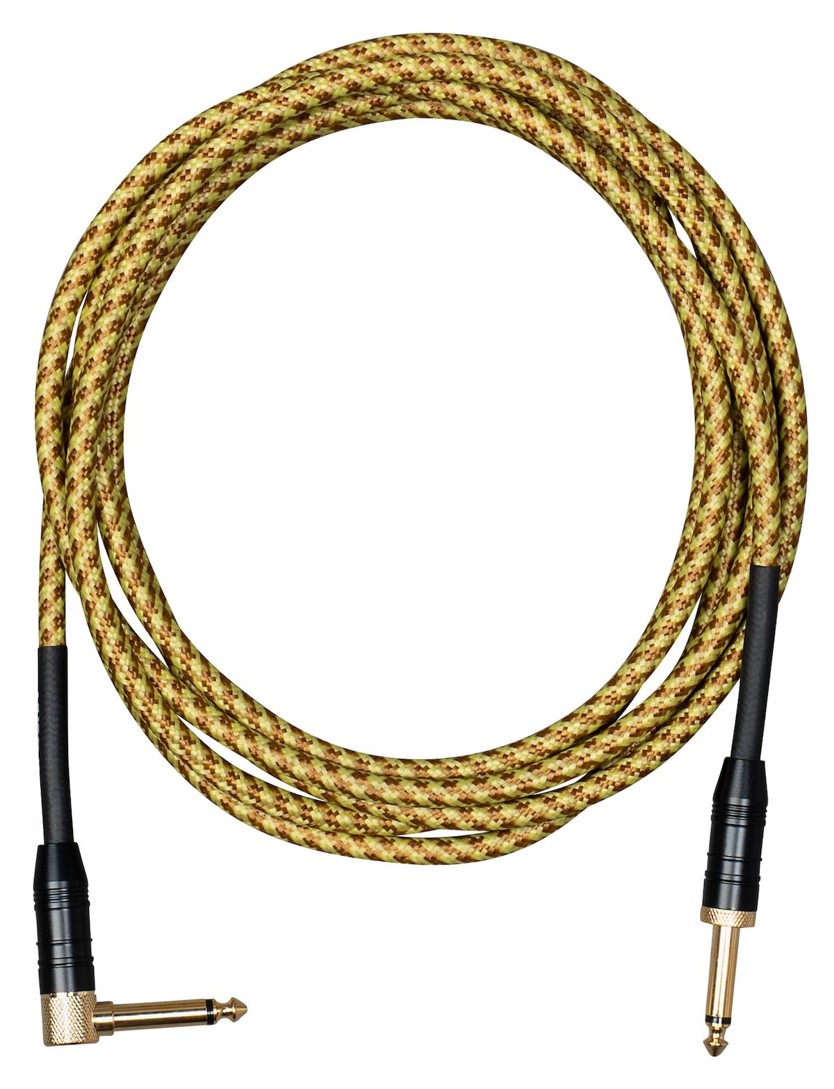 CASCHA Professional Line Guitar Cable, Angled, Tweed Natural, 9 m