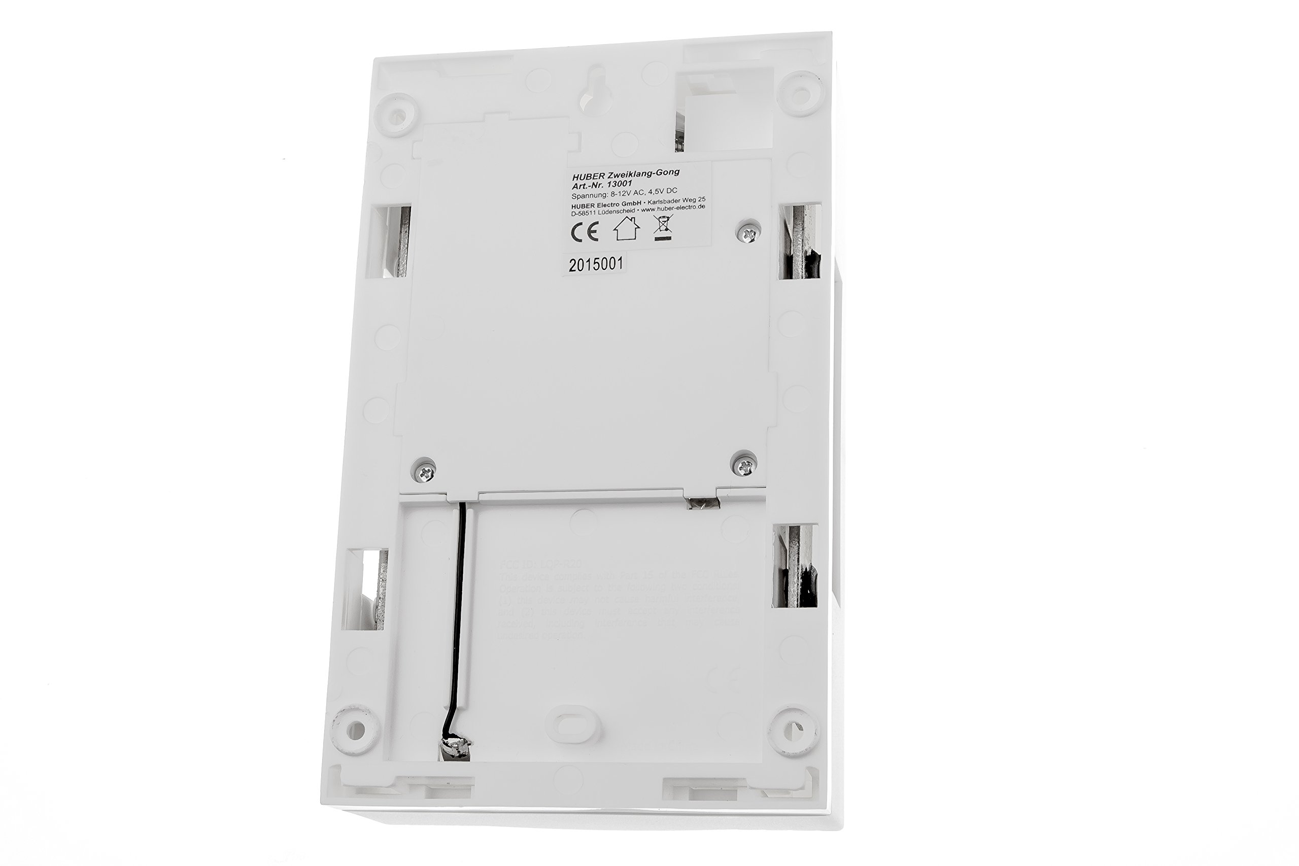 Huber 13305 - Timbre con 25 melodías, control electrónico, color blanco