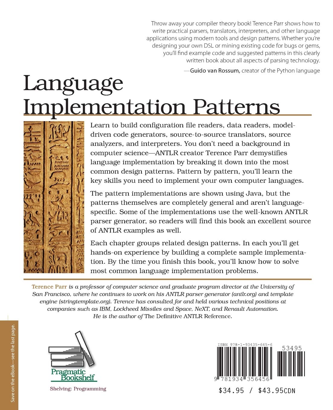 Language Implementation Patterns: Techniques for Implementing  Domain-Specific Languages : Parr, Terence: Amazon.de: Books
