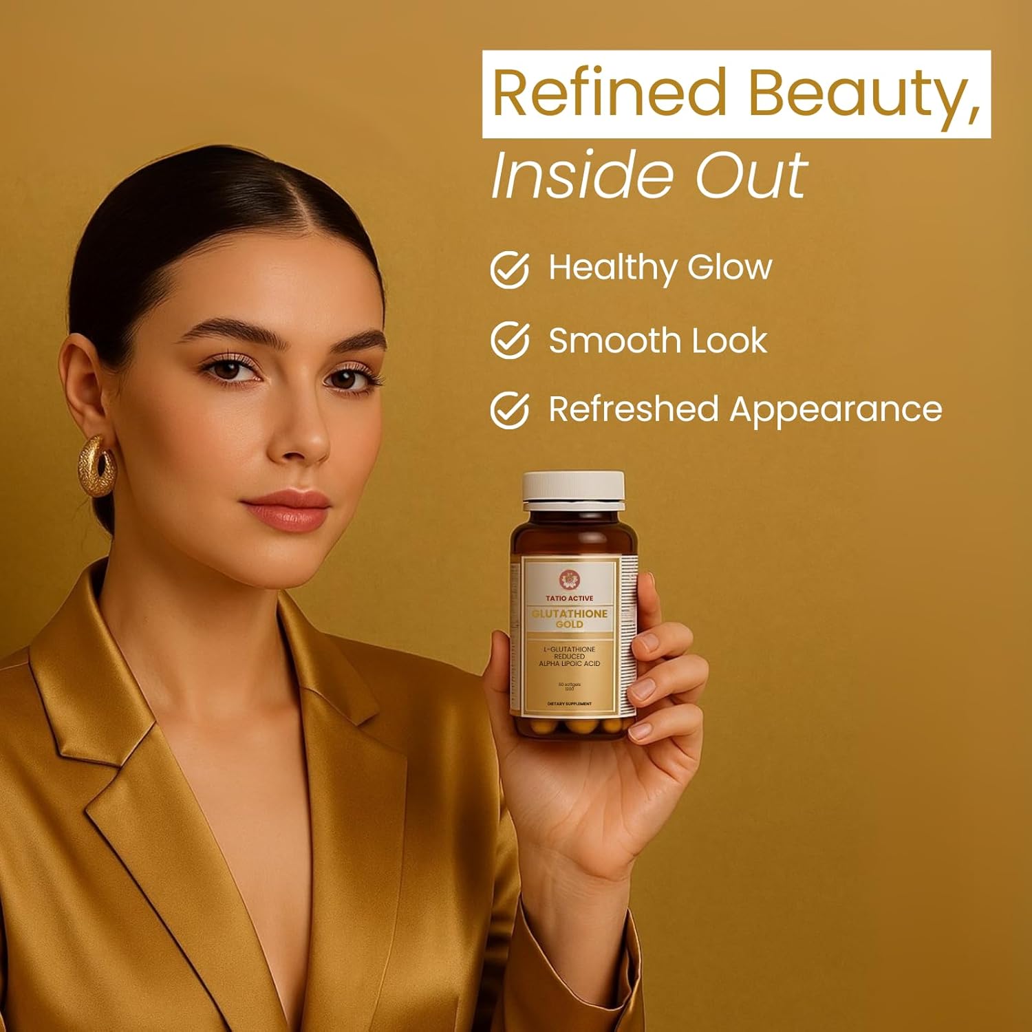 Made in Japan Advanced Gold Glutathione Capsules with Collagen, Vitamin C, and Antioxidants Supplement for Radiant, Youthful-Looking Skin, Collagen Production & Even Skin Tone – 3 Bottles