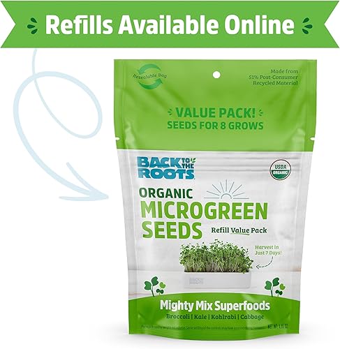 Miniatura 38 de Back to The Roots Heirloom Semillas orgánicas, sin OMG y cultivadas en Estados Unidos, 30 unidades, hierbas, frutas y verduras, el surtido puede