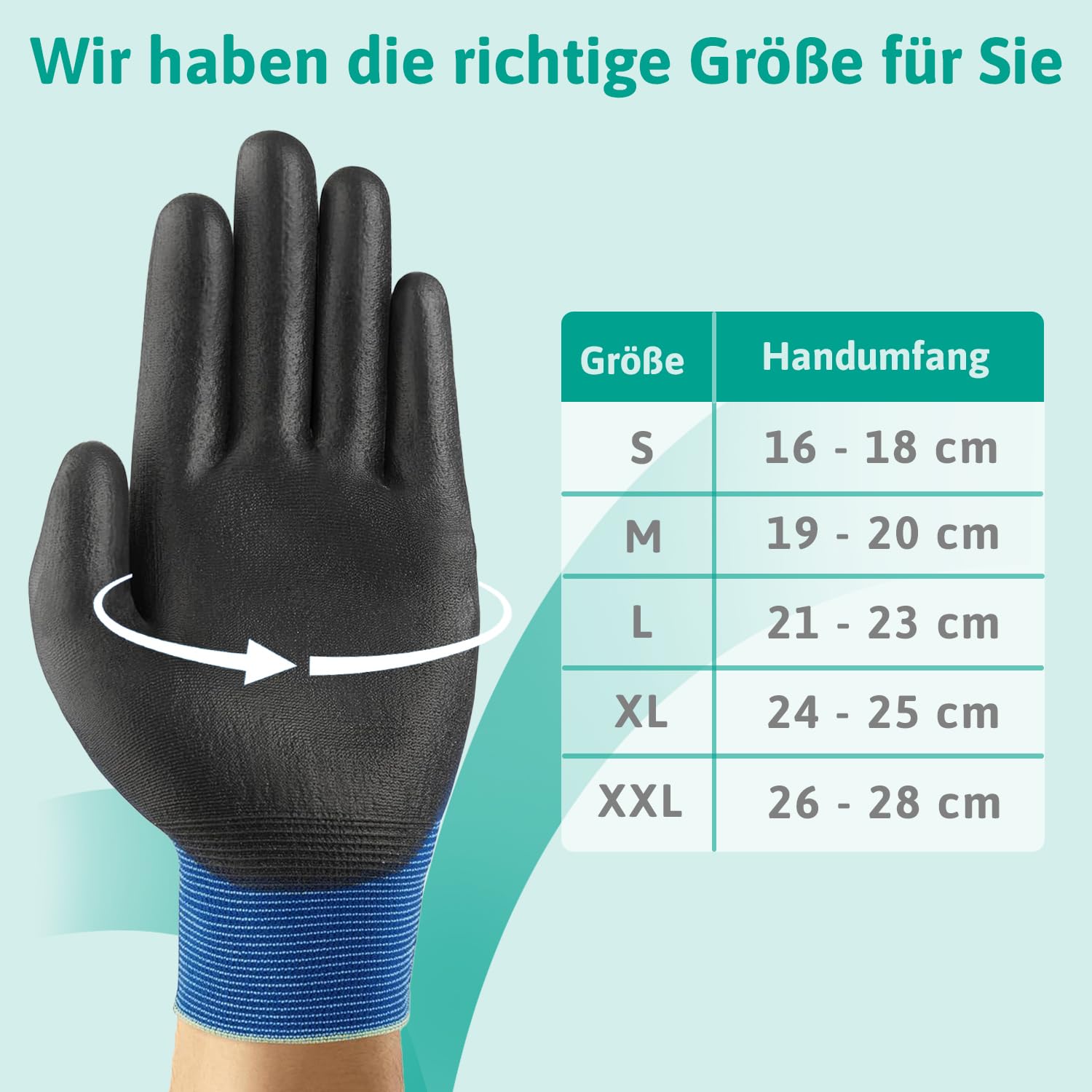Ansell HyFlex 11-618 Mechaniker- Nylon Handschuhe, Abriebfeste Schutzhandschuhe mit PU-Beschichtung, Sicherheitshandschuhe für Präzisionsarbeiten, Touchscreen-Arbeitshandschuhe, 12 Paar, Gr. L