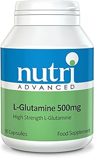 Nutri Advanced - L-Glutamine 500mg - Supports Muscle Function and Gut Health - High Strength Amino Acid - 90 Capsules