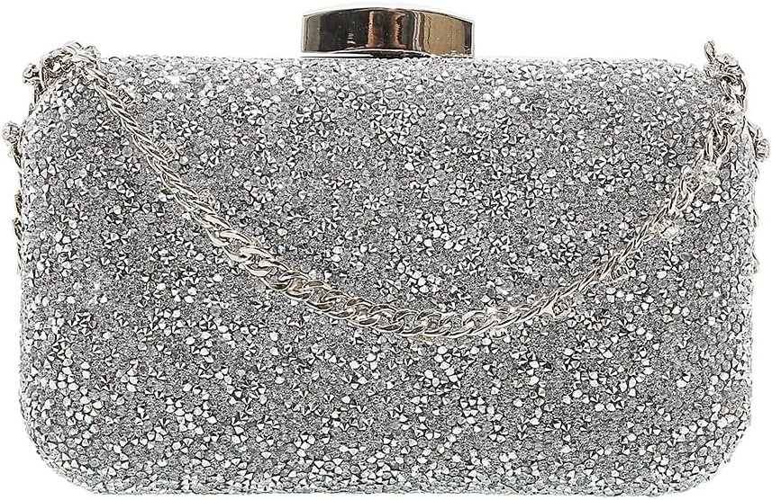 Women's Crystal Rhinestone Clutch Purse Bridal Evening Diamond Wedding Party Bag