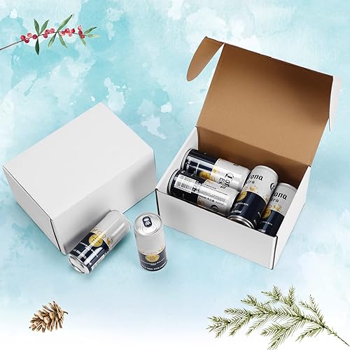 Miniatura 81 de WIFTREY Cajas de envío pequeñas de 8 x 6 x 4, paquete de 25 cajas para correo, embalaje, cajas de cartón corrugado blancas para pequeñas empresas