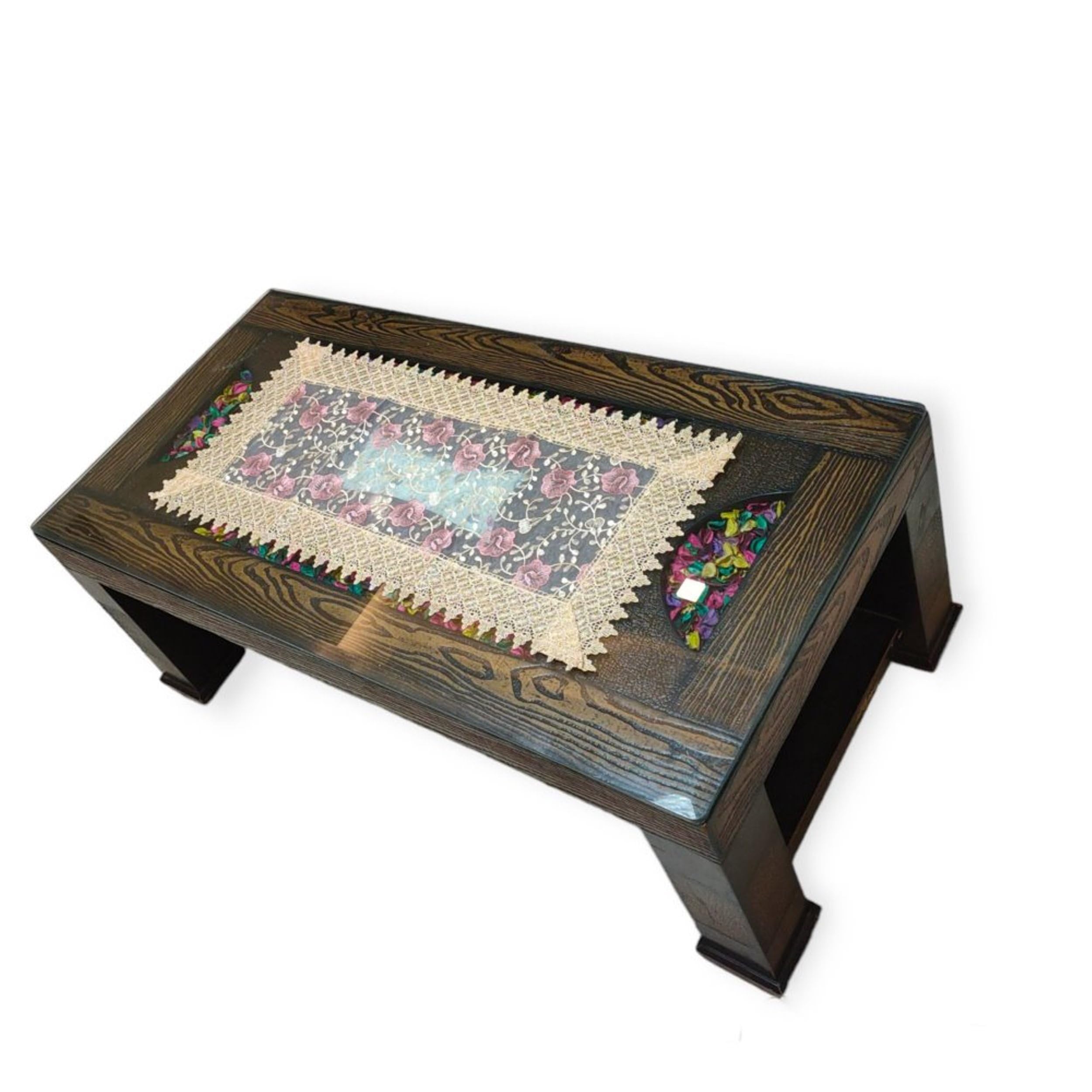 MONKDECOR Satin Embroidery Floral Design Center/Coffee Table Runner (Size-16x33 Inches) Design-1 Pink (B08MTHJMKH) Amazon Price History, Amazon Price Tracker