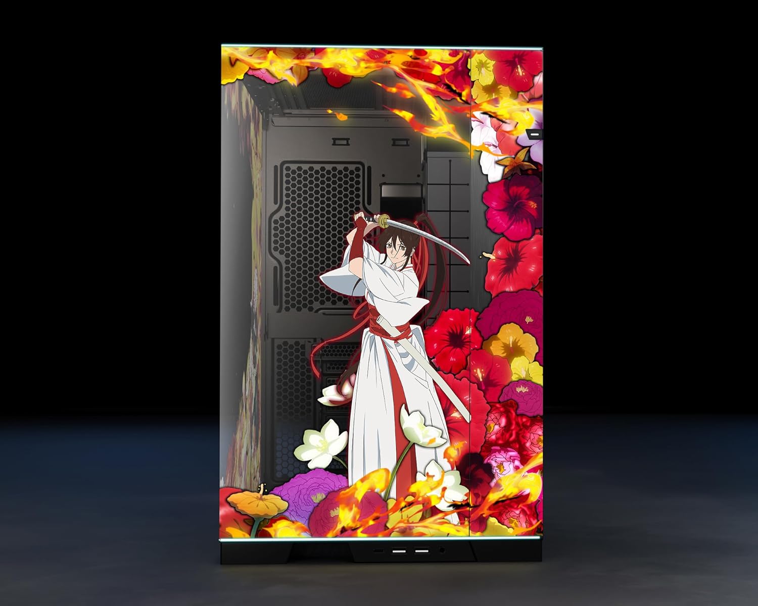 Hell's Paradise Computer Case Bundle – Lian Li O11 Dynamic EVO RGB E‑ATX/ATX/mATX PC Tower – with Embossed & UV Printed Artwork