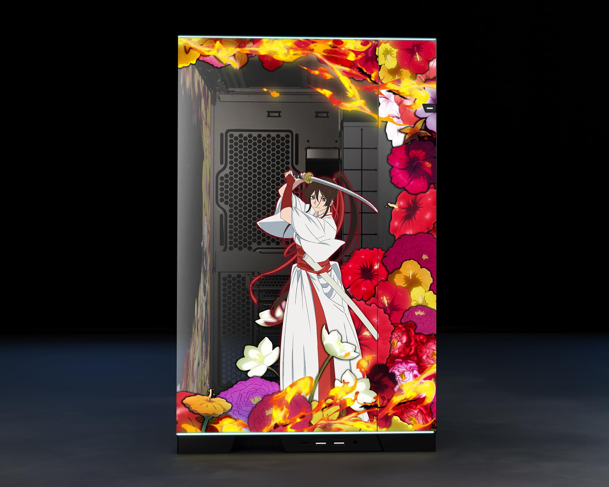 Starforge - Ensemble de boîtiers d'ordinateur Hell's Paradise - Tour PC Lian Li O11 Dynamic EVO RGB E-ATX/ATX/mATX - avec illustrations imprimées en relief et UV