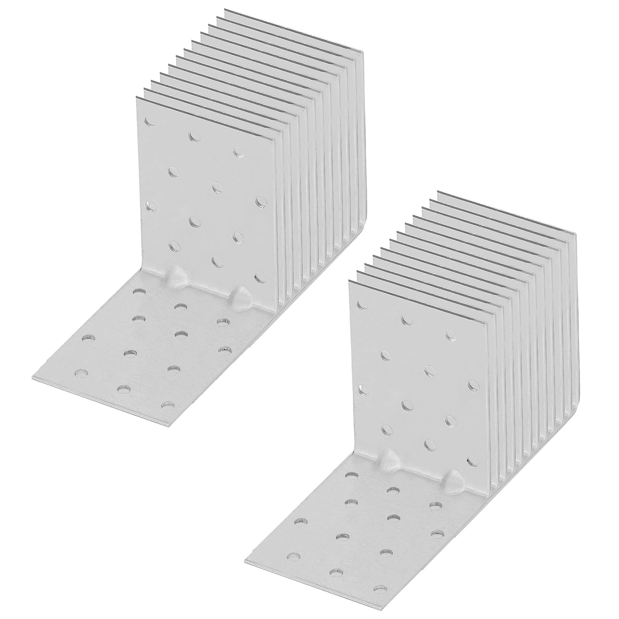 KOTARBAU® 12 szt. Kątownik Ciesielski - Łącznik Budowlany - 80 x 80 x 60 mm - Stal ocynkowana - z Przetłoczeniem - Nierdzewny