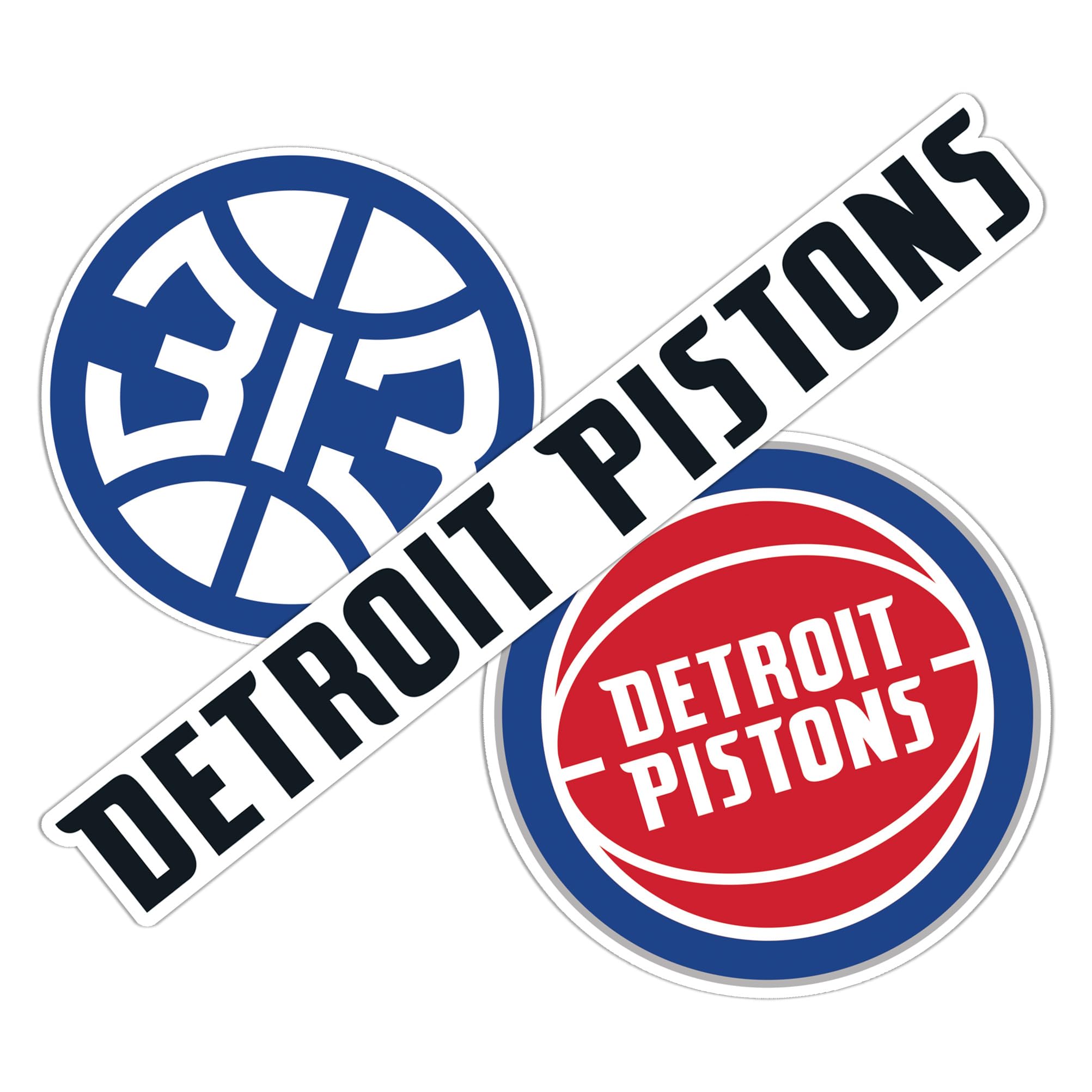 Autocollant Detroit Pistons NBA en vinyle type 5-1 pour customisation