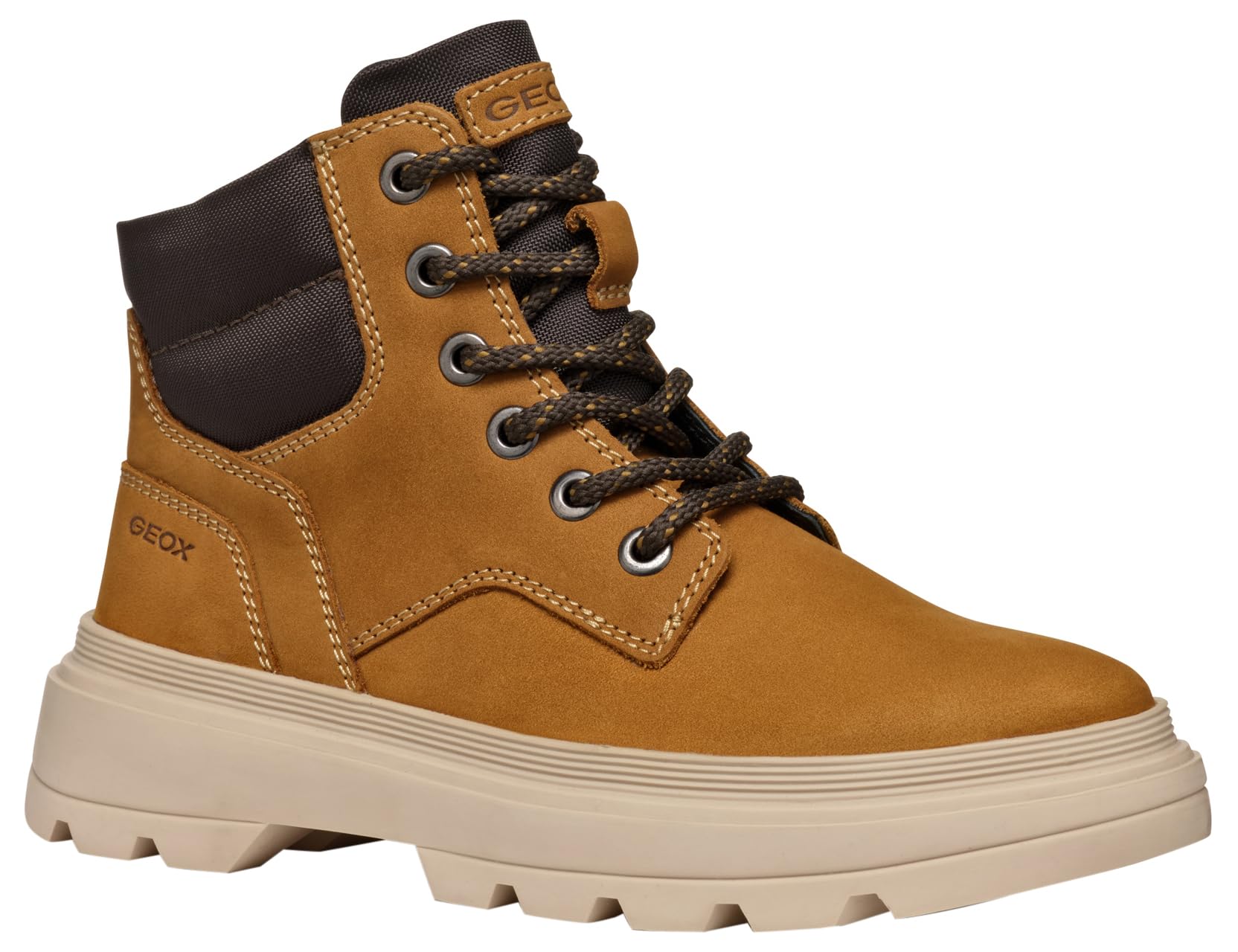 Geox J KIDDARTAH BOY A, Ankle Boot, DK YELLOW/BROWN,