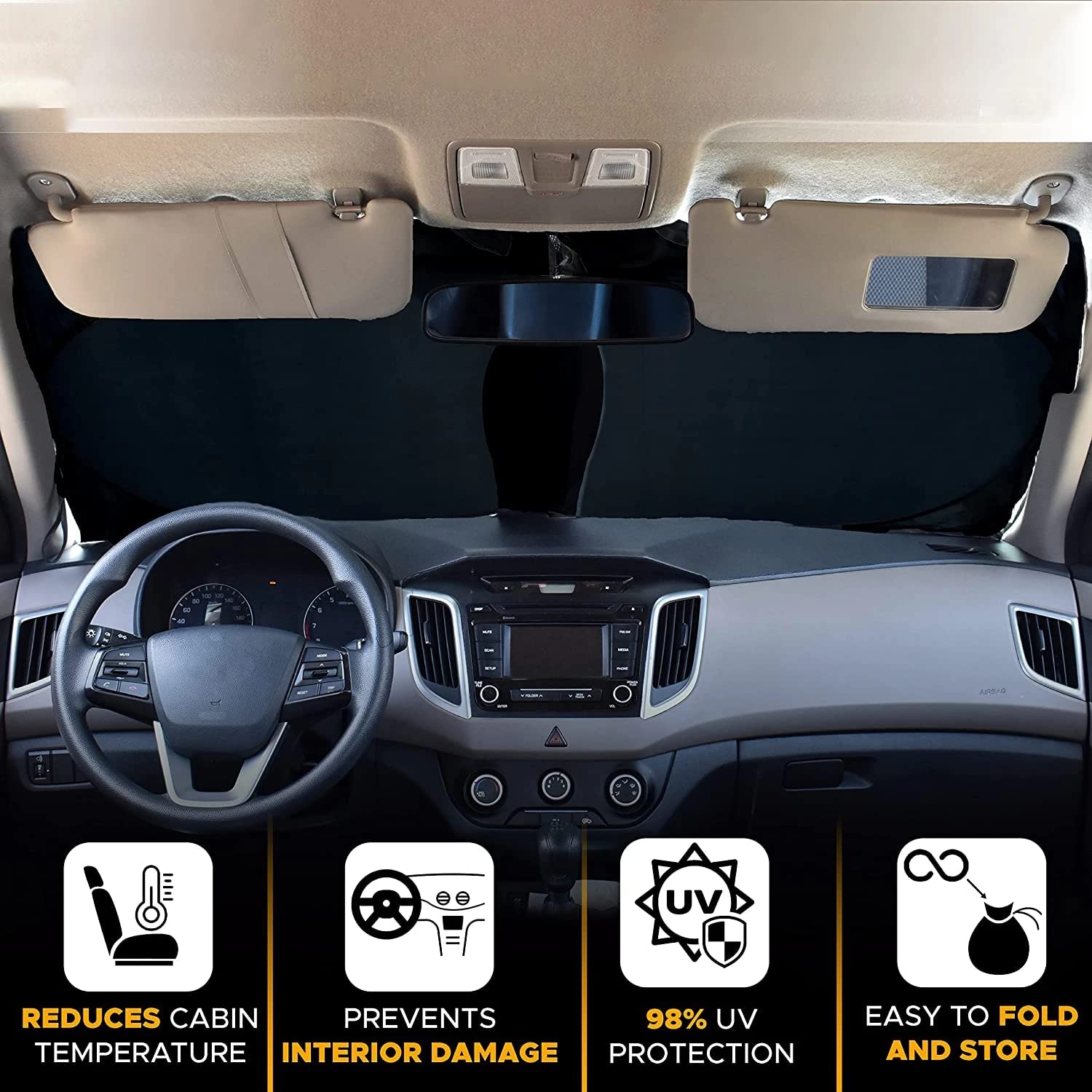 Parasole per Parabrezza Auto per Toyota Avalon 2015-2024, Pieghevole
