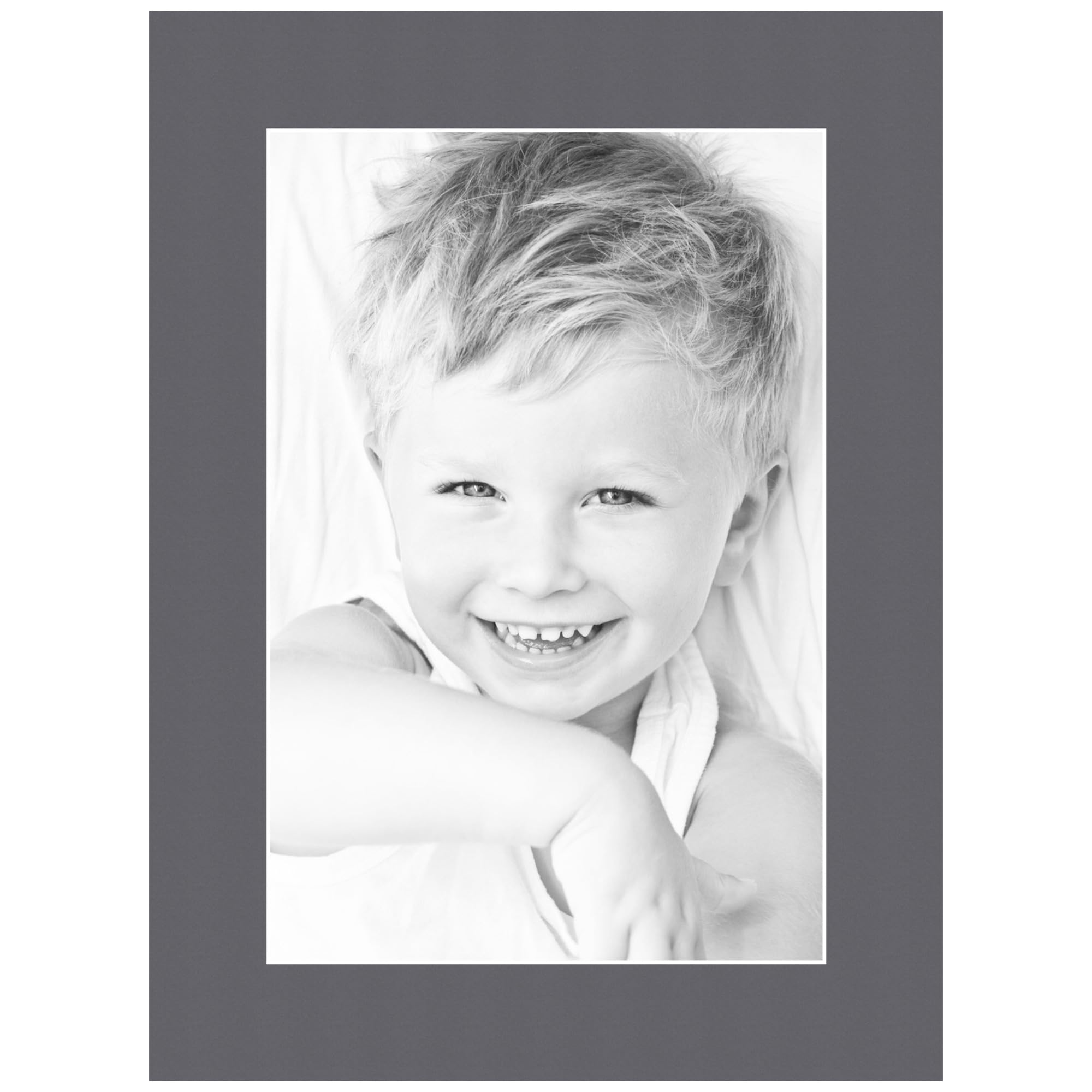 8x12 Granite/Mountain Grey Custom Mat for Picture Frame with 4x8 Opening Size (Mat Only, Frame NOT Included) - 4 Pack